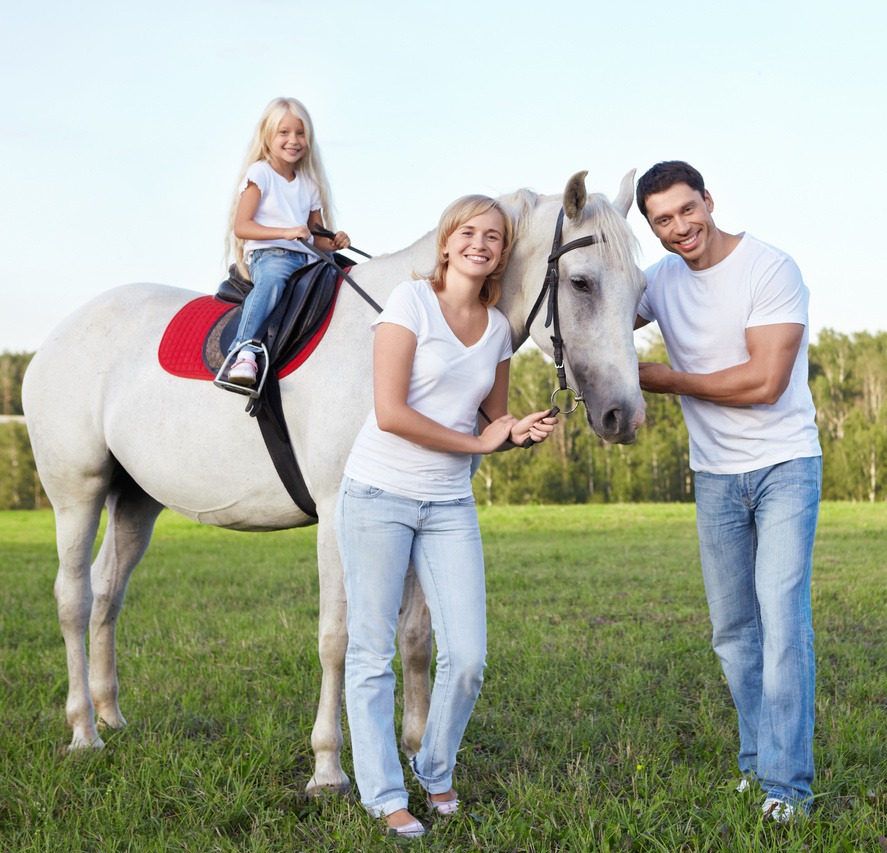Family and Their Horse